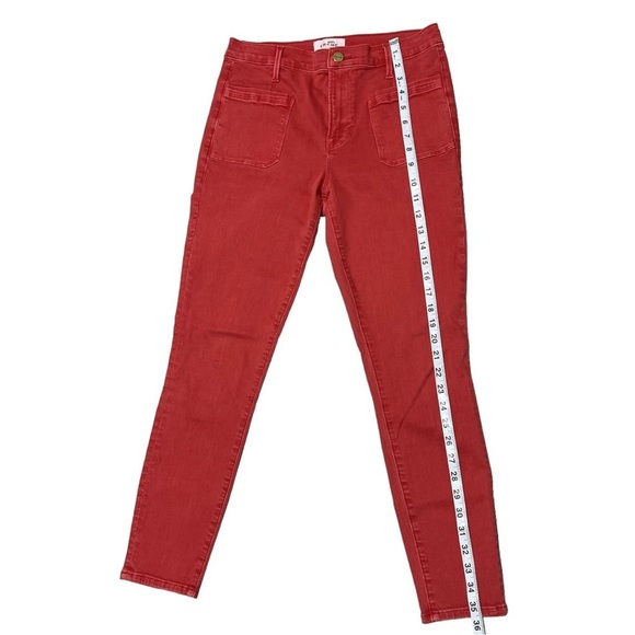 Frame Denim Le Bardot High Rise Skinny Ankle Jeans in Cherry Size 28 - Picture 7 of 14